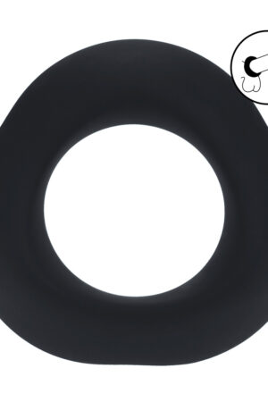 Anello per pene Ergo in silicone liquido - Nero
