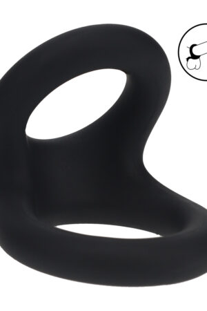 Anello per pene in silicone Double O - Taglia S - Nero