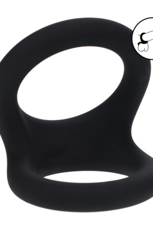 Anello per pene in silicone Double O - L - Nero