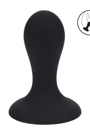 Tappo anale singolo in silicone liquido con sonaglio - Taglia S - Nero