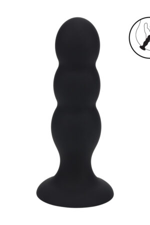 Tri Rattle Tappo anale in silicone liquido - L - Nero