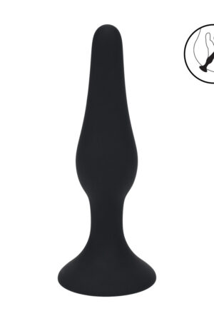 Plug anale sottile in silicone - Taglia S - Nero