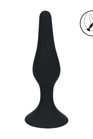 Tappo anale sottile in silicone - Taglia M - Nero