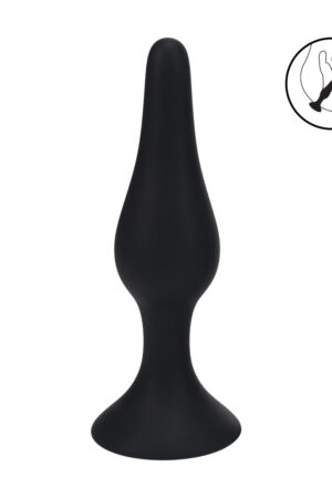 Plug anale sottile in silicone - XL - Nero