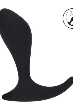 Massaggiatore prostatico in silicone a onda singola - Nero