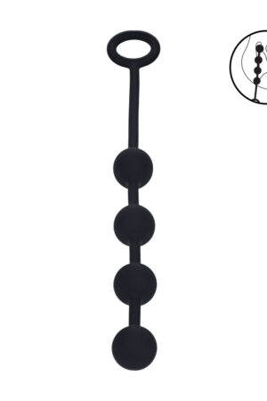 Palline anali rotonde in silicone - Taglia S - 20 mm - Nere