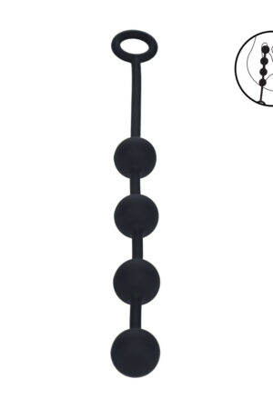 Palline anali rotonde in silicone - Taglia M - 30 mm - Nere