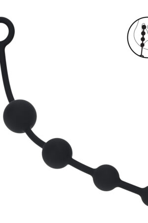 Perline anali curve in silicone - Nere