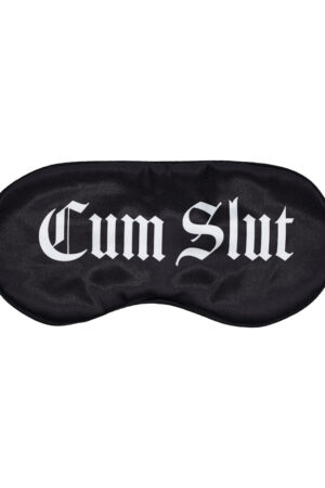 Cum Slut - Maschera in raso stampato - Nero