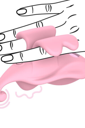 Vibratore doppio da dito - Rosa