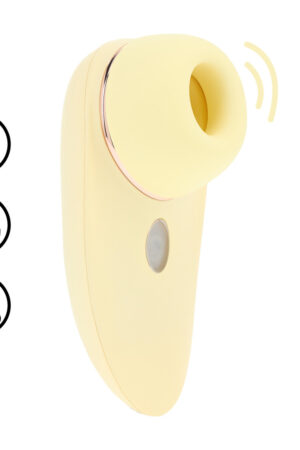 Aurie - Vibratore AirTap con due testine intercambiabili - Giallo
