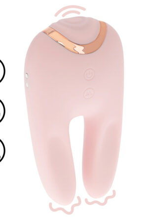Bonnie - Vibratore a doppia estremità con funzione picchiettante - Rosa