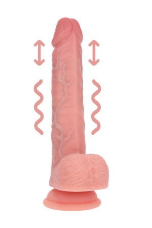 Dildo vibrante realistico in silicone a doppia densità con testicoli - 7 / 17,8 cm - Color carne