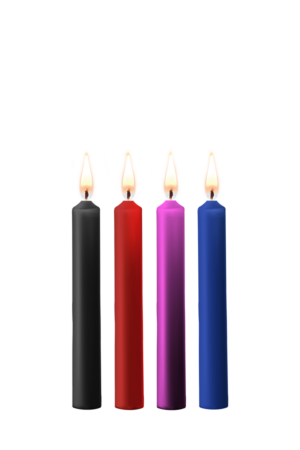 Candele di cera profumate - 4 pezzi - Multicolore