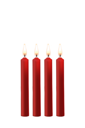 Candele di cera profumate Teasing - 4 pezzi - Rosse