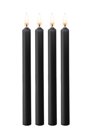Candele di cera profumate Teasing - 4 pezzi - Grandi - Nere
