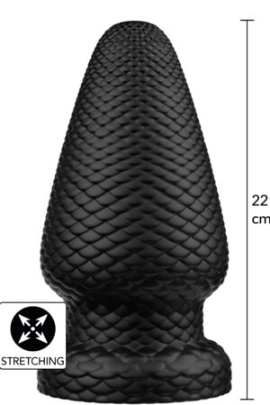 Tappo anale gigante a forma di drago in PVC XXL nero