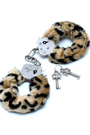 Rimba - Police Handcuffs with Leopard printed Fur