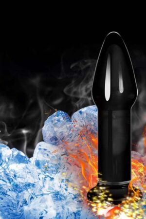 Plug anale in vetro Romance da 5 nero